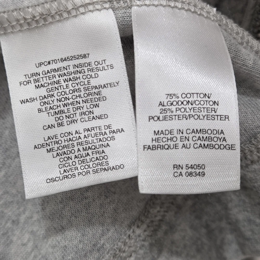 Jones New York Sport Velour Hoodie Gray Zip Front SZ 1X - Picture 12 of 15